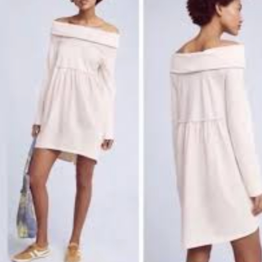 Anthropologie Saturday Sunday Sweatshirt Dress Side Pockets Size Extra S…